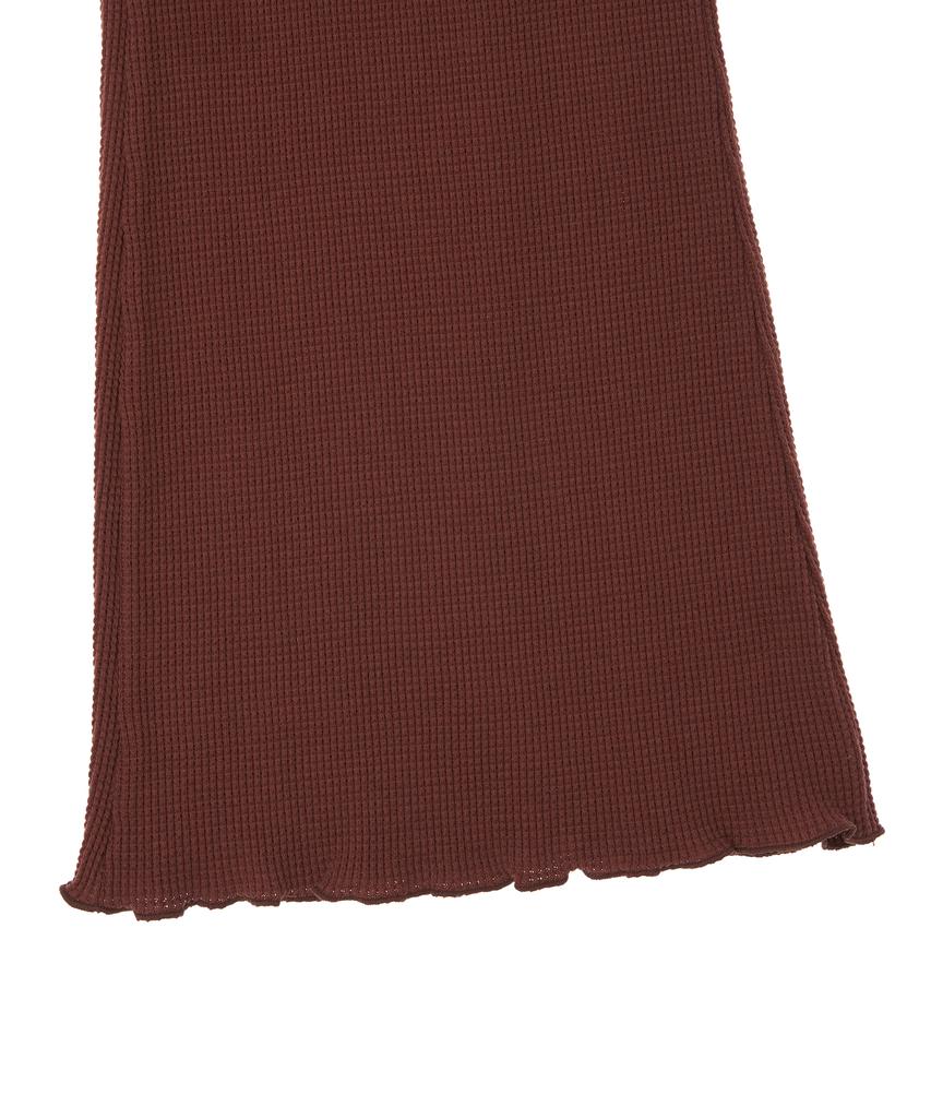 Iteoneolmomeonteu Waffle Bootcut Pants - Brown