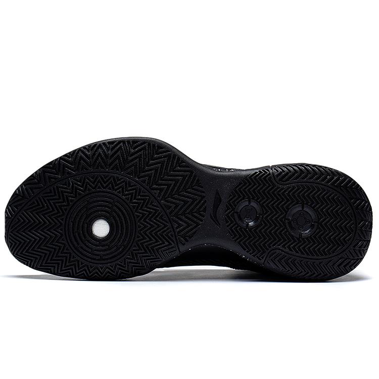 New LINING Basketball Shoes Men Mid Top Black ABAS027-11