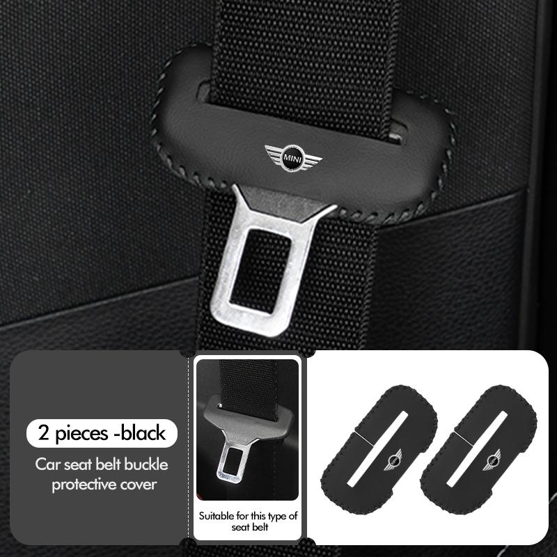 Universal Car Seat Belt Clip Anti-Scratch Buckle Protector Cover For MINI Cooper JCW WORKS R55 R56 F55 F56 R57 R58 R59 R60 R50 btrme66