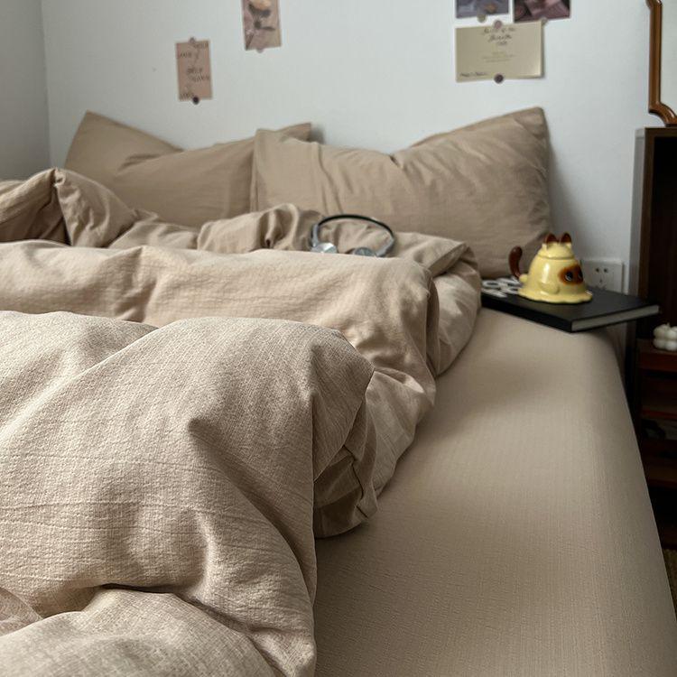 G5Zins Super Weiches Doppel-Gaze Bettwäsche-Set - Bettbezug & Laken - Für Alle Jahreszeiten, Perfekt für Studentenwohnheime.