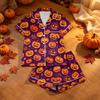 Conjunto de Pijama de Halloween con Estampado para Mujer, 2 Piezas, Casual, Cómodo, Ropa de Dormir
