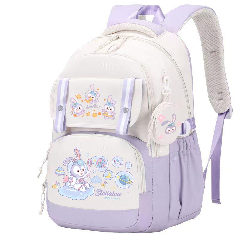 Campus Versatile Student School Bag Sweet Small Fresh Printed Backpack Macaron Color