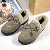Autumn and Winter Velvet Thickened Cotton Shoes Women's Thick-soled One-pedal Shoes Versatile Home Indoor Women's Shoes