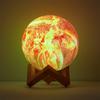 Ramidos 3D Print Color Changing Moon Lamp With Wood Stand, Remote Control And USB Adaptor