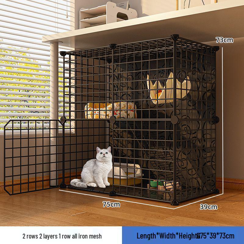 Indoor Cat Villa: Multi-Layer Winter Home & Toilet, Spacious Cabinet Bed