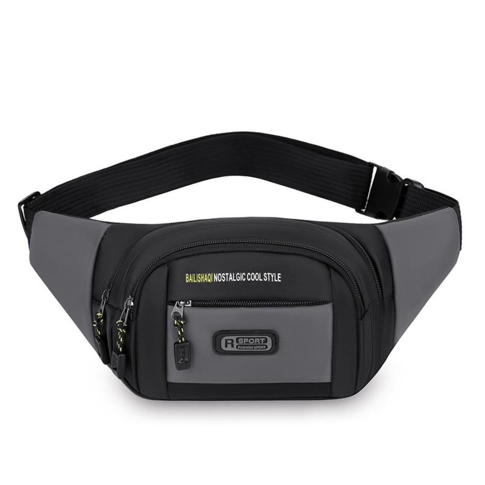 Multiple Pockets Multifunctional Waist Bag Large Capacity Men Running Pouch Men Chest Bag  Gym