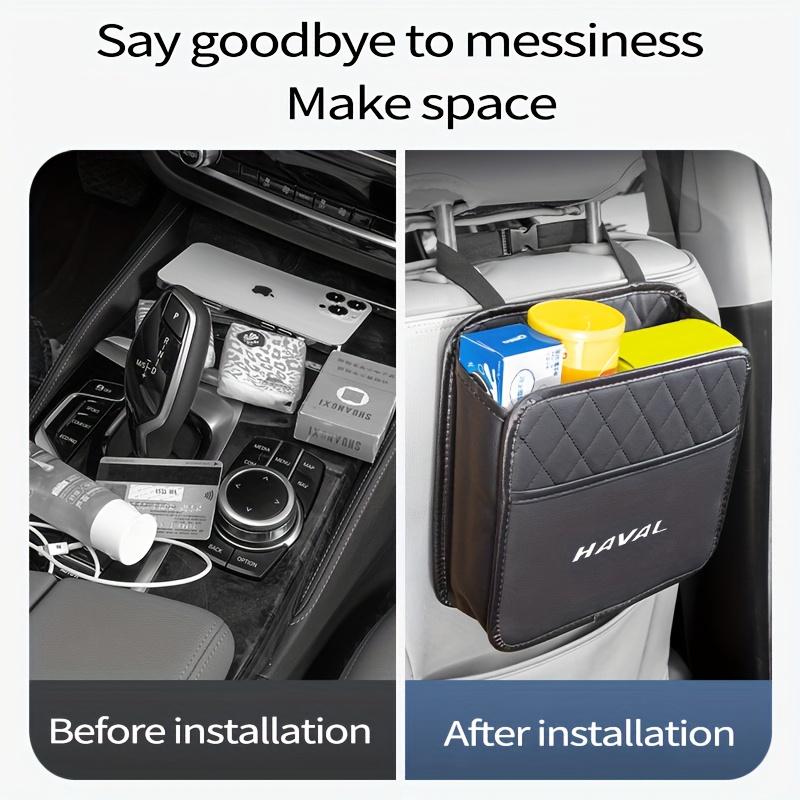 Car Backseat Multifunction Leather Storage Bag Hanging for Haval Jolion Joico Jollein H6 H4 H7 H9 H2S F5 F7 F7X F7H M6 Dargo
