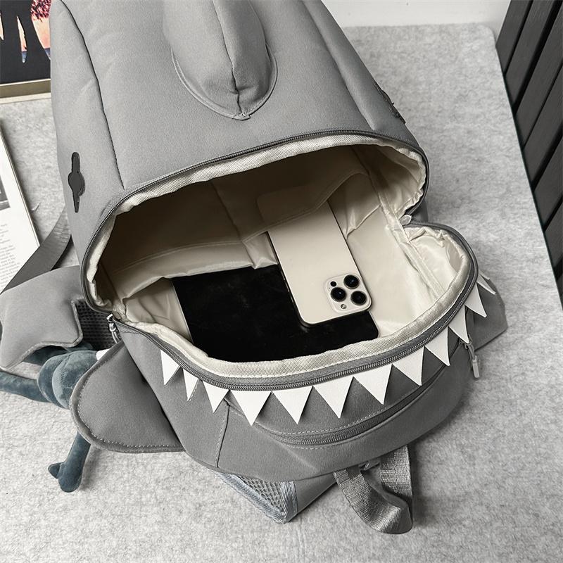 Cute Shark Shape Backpack - Unisex Cartoon Casual Backpack