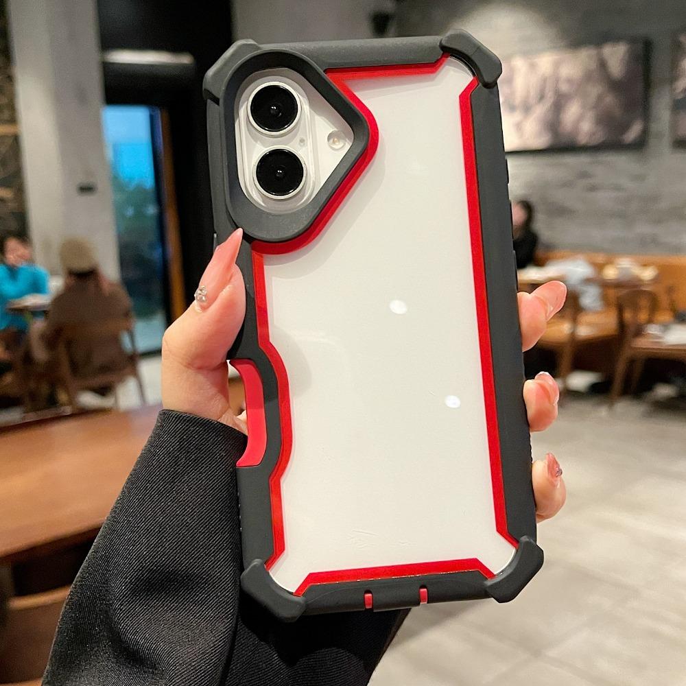 Heavy Duty Dual Layer Transparent Shockproof Durable Phone Case for iPhone 16 Pro Max 15 Plus 14 13 12 11 Protect Cover