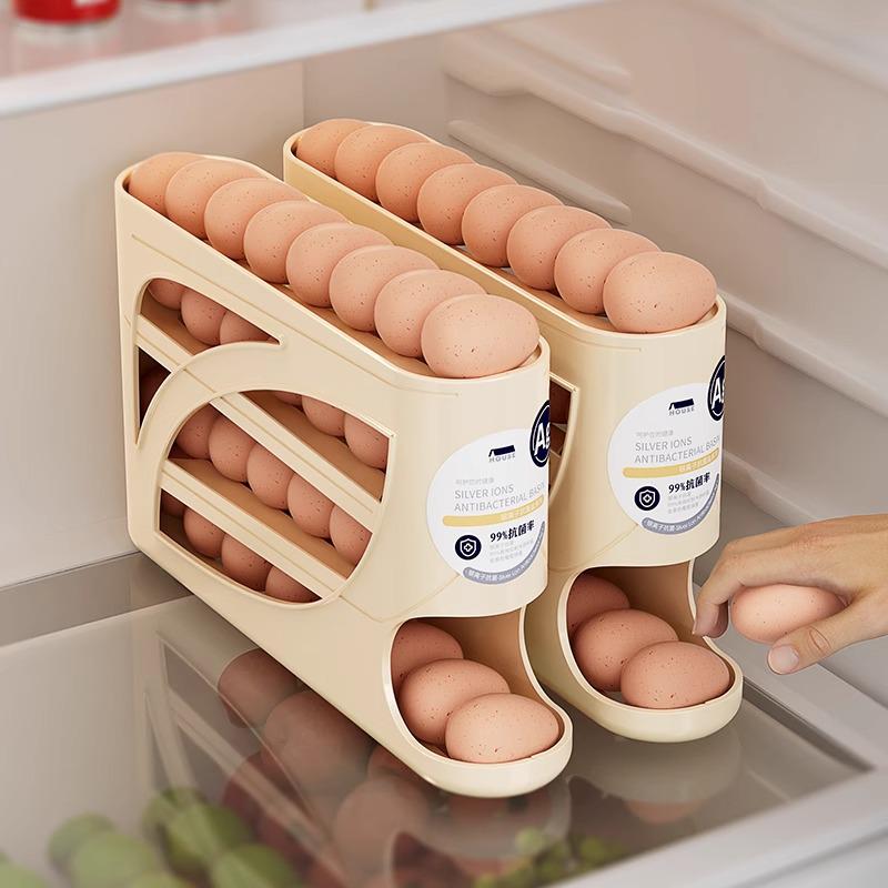 

Multi-Layer Rolling Egg Storage Box for Refrigerator Door