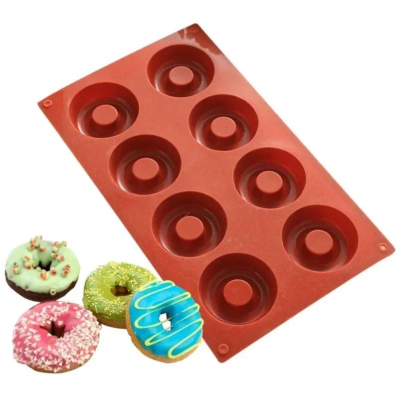 2Pcs/Pack Silicone Donut Muffin Chocolate Cake Candy Cookie Cupcake Baking Mold Kitchen Accessories.