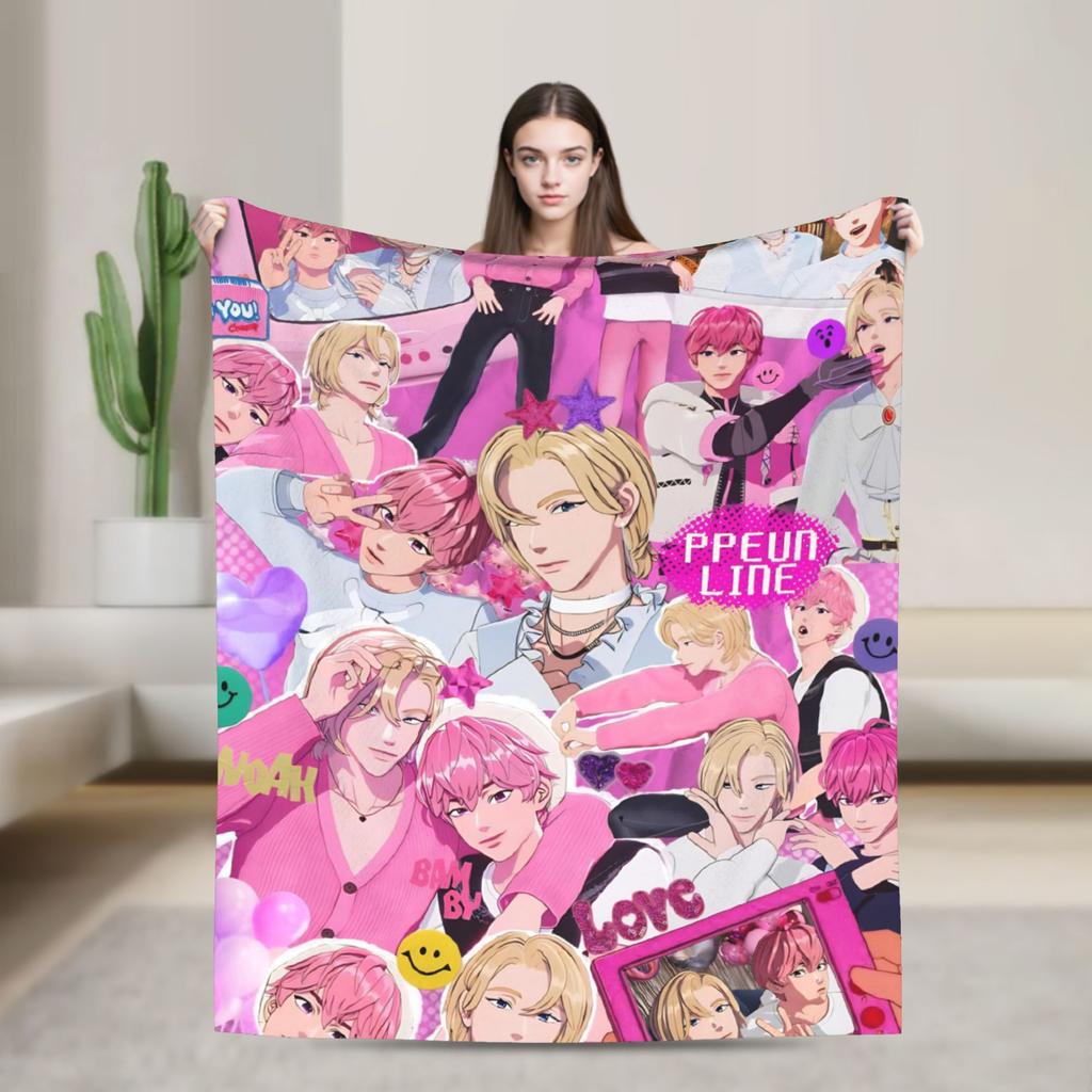 Kpop PLAVE Caligo pt  Blanket  Travel Flannel Throw Blanket For Bedroom Super Warm Custom Quality Bedspread Gift Idea