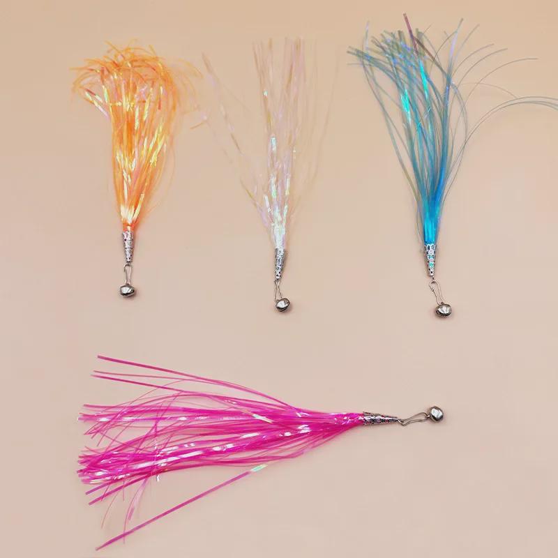 Cat Toy Replacement Head with Bell and Colorful Tassel