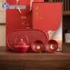 Su's Ceramic Forbidden City Red Kung Fu Tea Set