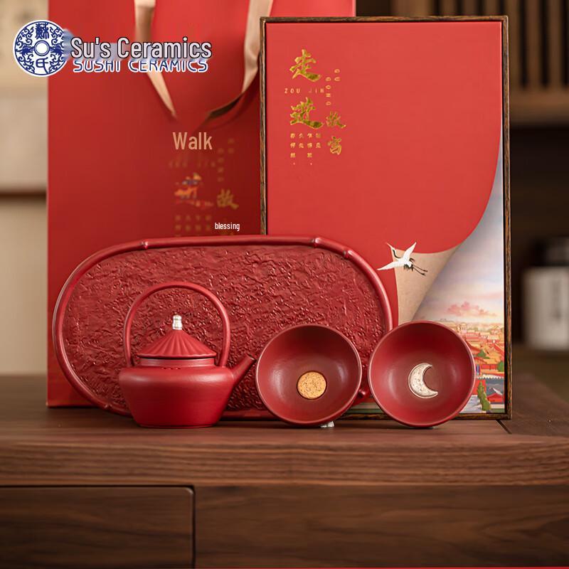 

Su s Ceramic Forbidden City Red Kung Fu Tea Set