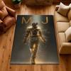 Michael Jackson Portrait Signature Printed Rug Absorbent Nonslip Carpet For Hallway Balcony Study Home Party Decor Halloween Gift
