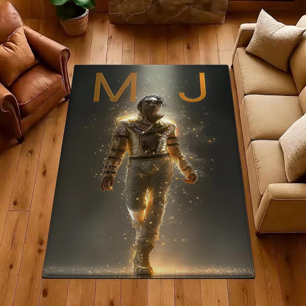 Michael Jackson Portrait Signature Printed Rug Absorbent Nonslip Carpet For Hallway Balcony Study Home Party Decor Halloween Gift