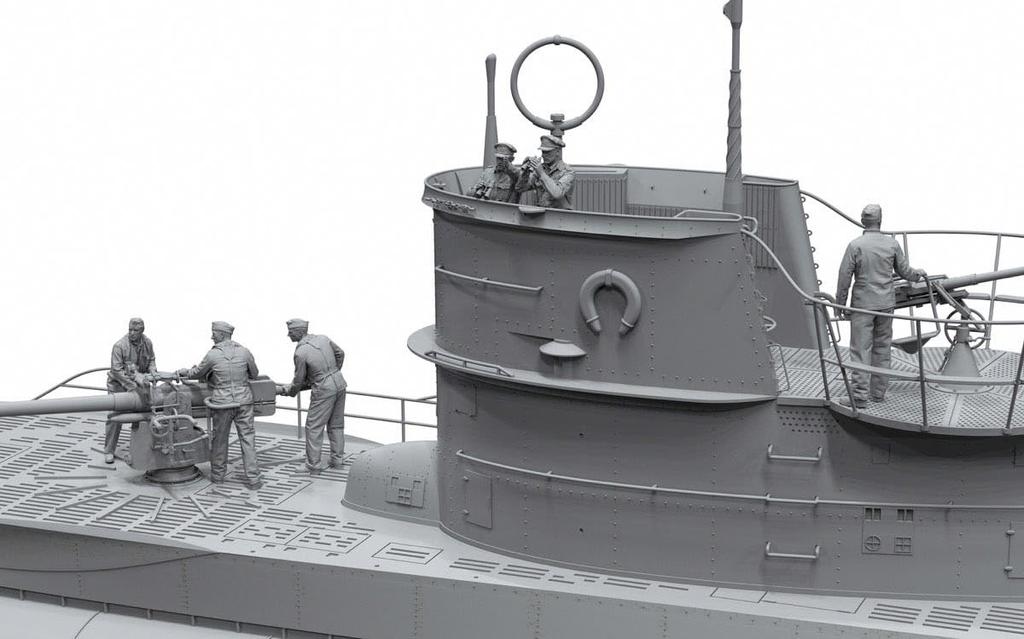 Border Model German Navy Submarine Crew Commander Set of 6 Resin Kit BR002 Molding Color 1/35 &