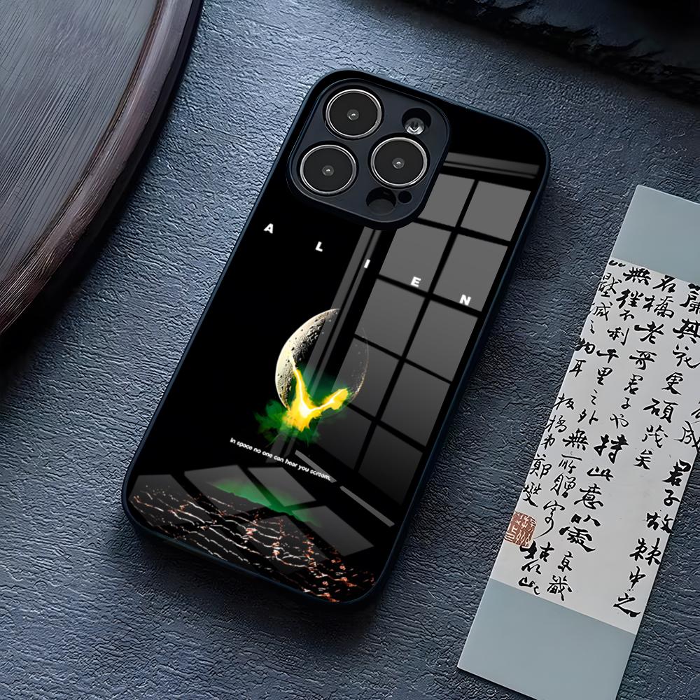 

Alien Film Space Horror Movie Phone Case For IPhone 16 Pro Max 17 14 15 Plus 13 Mini 11 12 X XR XS 8 7 Plus SE Glass Cover iPhone 17Pro