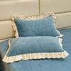 Winter Milk Velvet Pillowcase Thickened Pair Set 48x74 Lace Solid Color Women's Pillowcase