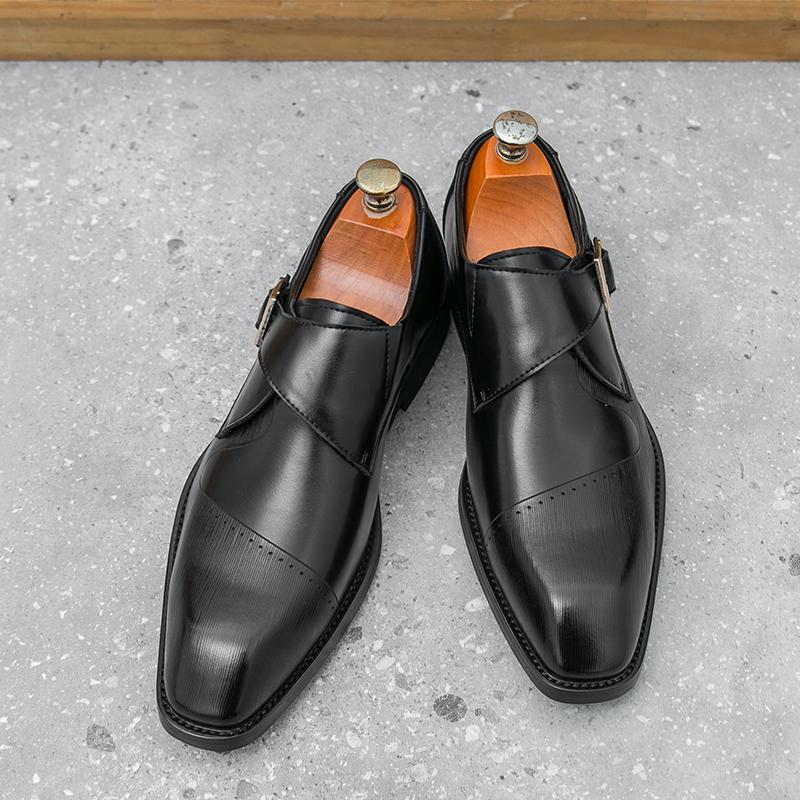 

Новая мужская мода Черные Коричневые Лакированные Кожаные Туфли Платья Деловые Мужской Шарм Монки Лоферы Свадебная Вечеринка Выпускной Обувь 38