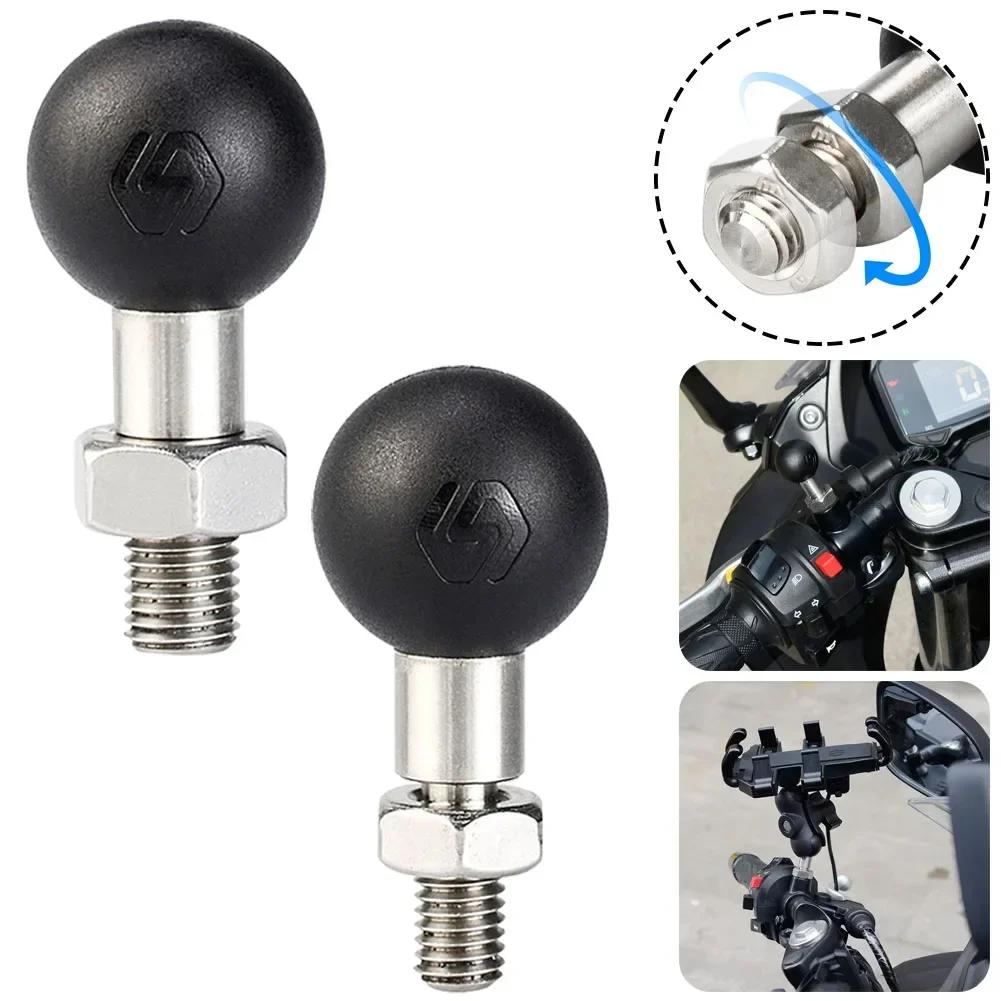 1-2PCS Male Thread Mount Mounts Mirror Seat Ball Head M10 M8 Screw Motorcycle Handlebar Base Bolt for Motorcycle Mount