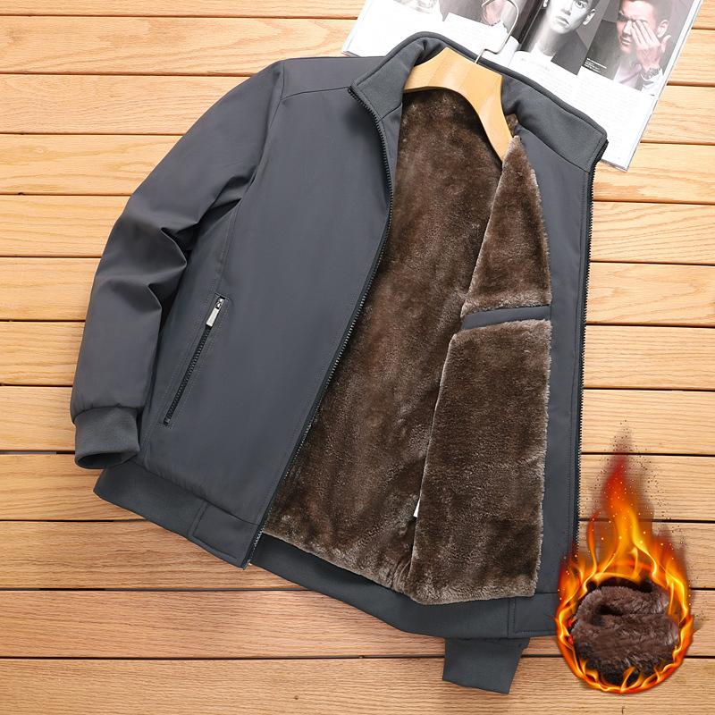 

Men s Winter Down Coat Thick Plus Velvet Lapel Pocket Outdoor Waistcoat Uniform Lapel Jacket For Men Warm Clothing Windproof Windbreaker Men Parka 8XL сірий