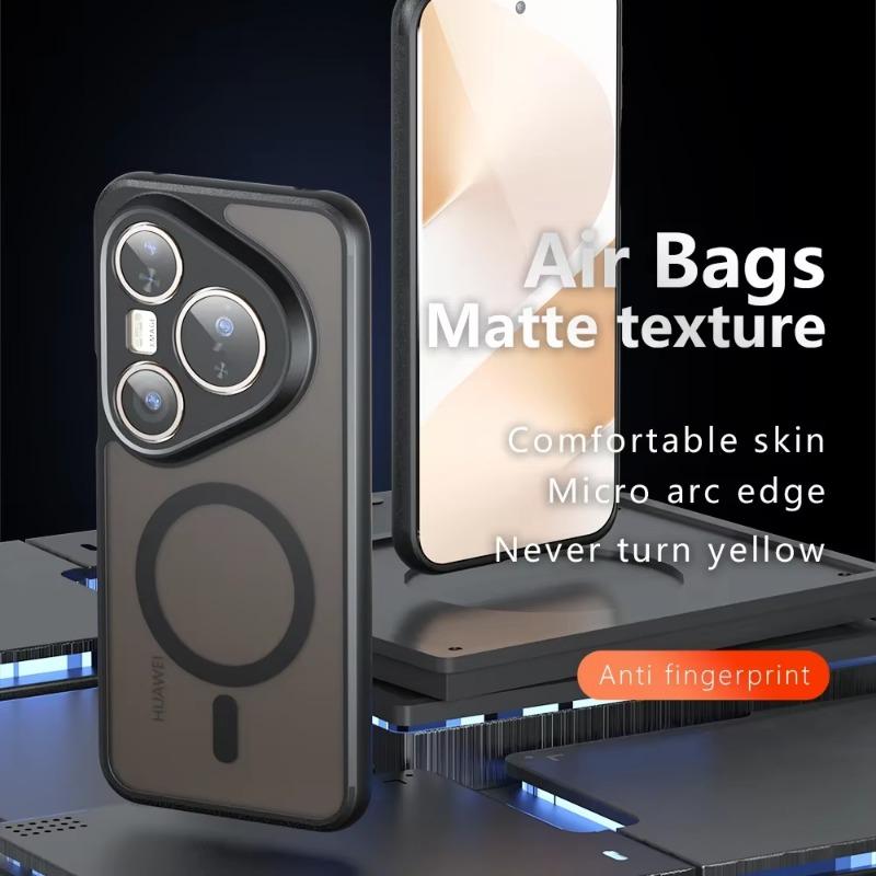For Huawei Pura 80 Ultra Magsafe Magnetic Acrylic Matte Case For Pura 80 Pro Plus Shockproof Transparent Cover Hard Bumper