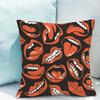 Double-sided Printing Mouth Illustration Pillowcases x Cushion Cover Pillows for Bedroom Couch Twin Size Bedding Short Plush