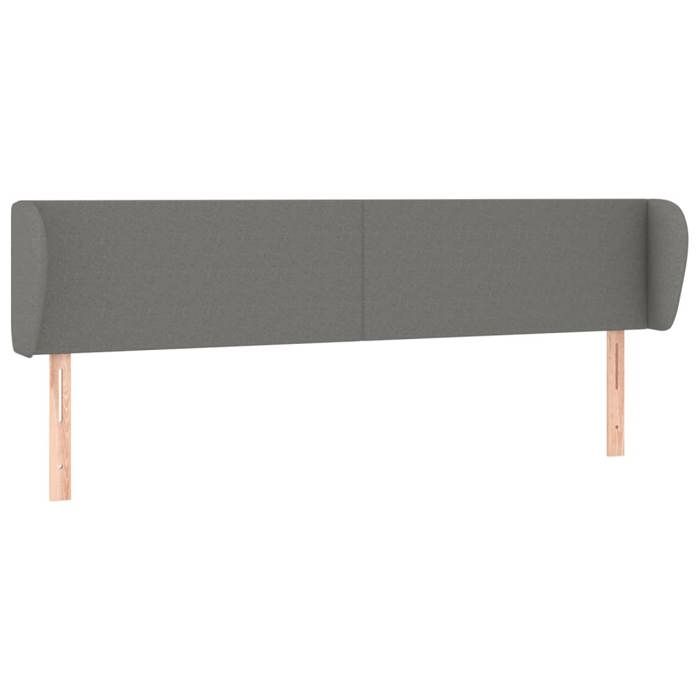 Tête de lit - Maison Exclusive - Gris foncé - 163×23×78/88 cm - Tissu respirant
