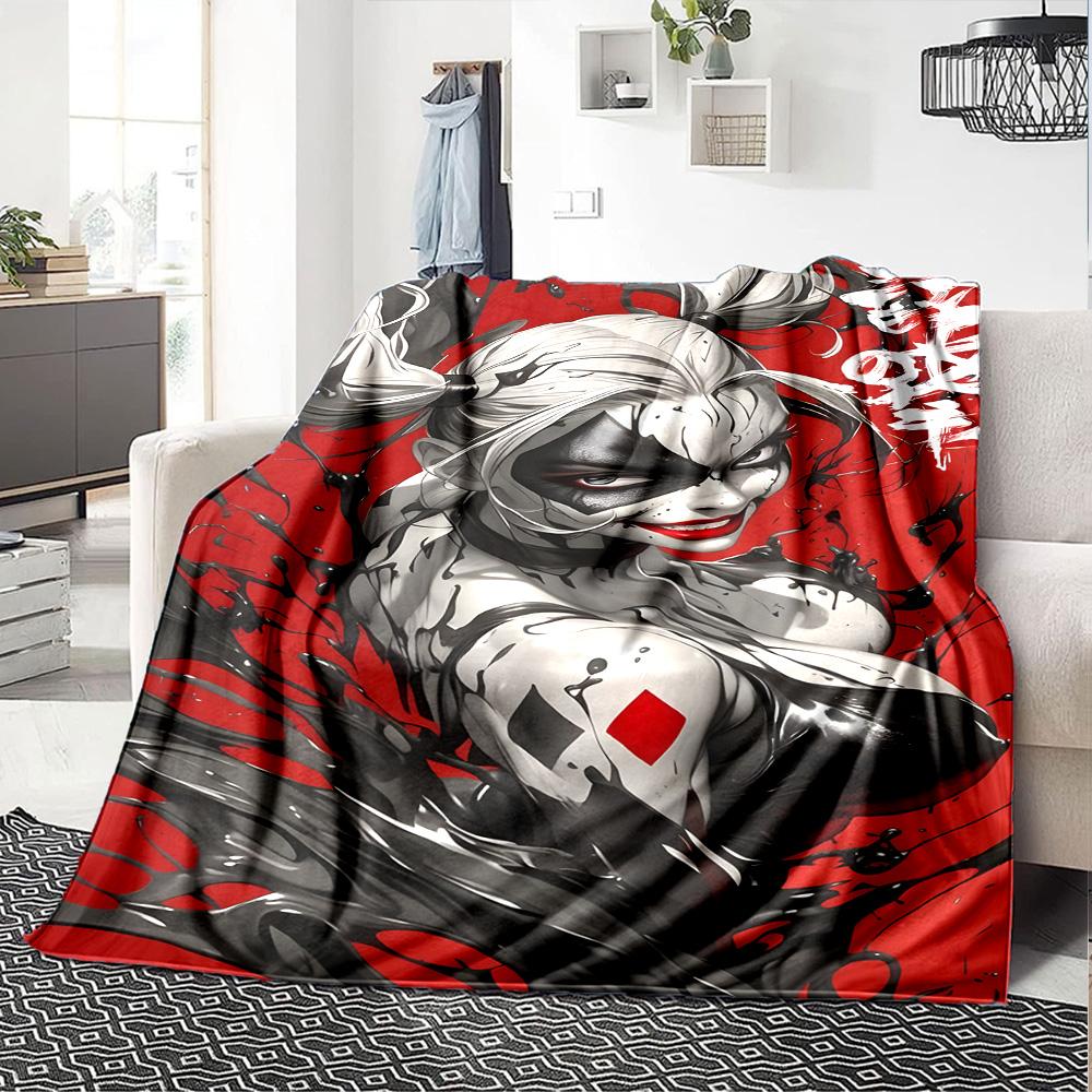 Harley Quinn Blanket Ultra-Soft Perfect for Bed Office Chair Seaside for All Seasons Stylish Decor Unique Gift for Family and Friends Camping