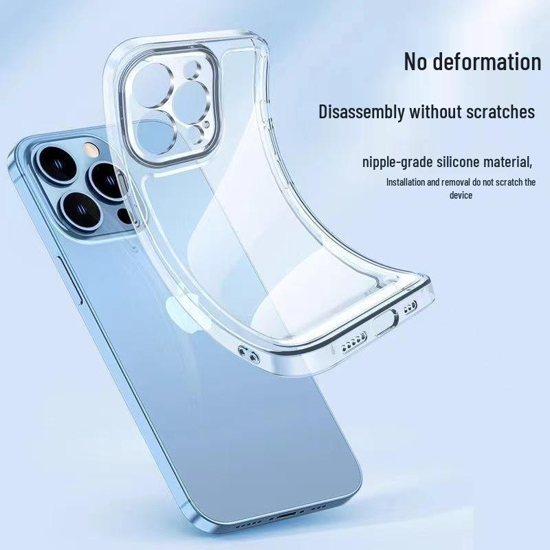 Transparent Drop-Proof Phone Case for iPhone 14/16/16E/Space Pro Max, Full Coverage, Suitable for Apple