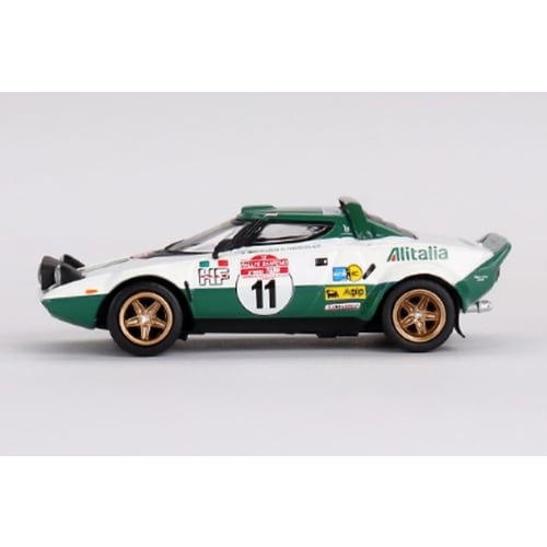 MINI GT 1/64 Scale Lancia Stratos HF Rally San Remo 1975 Winner #11 (Left-Hand Drive) Finished Model