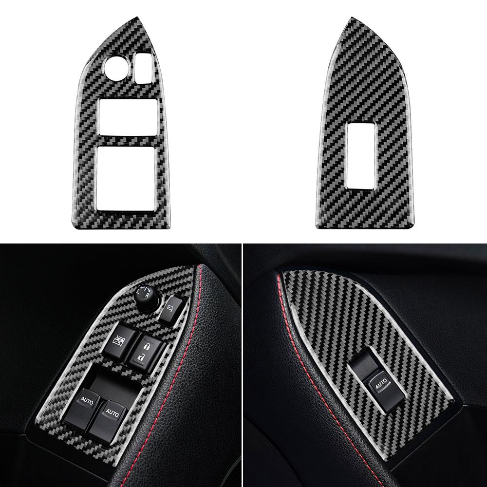 Real Soft Carbon Fiber LHD RHD Sticker for Subaru BRZ  Toyota GT86 2012-2020 Interior Trim Car Window Switch Button Frame Cover