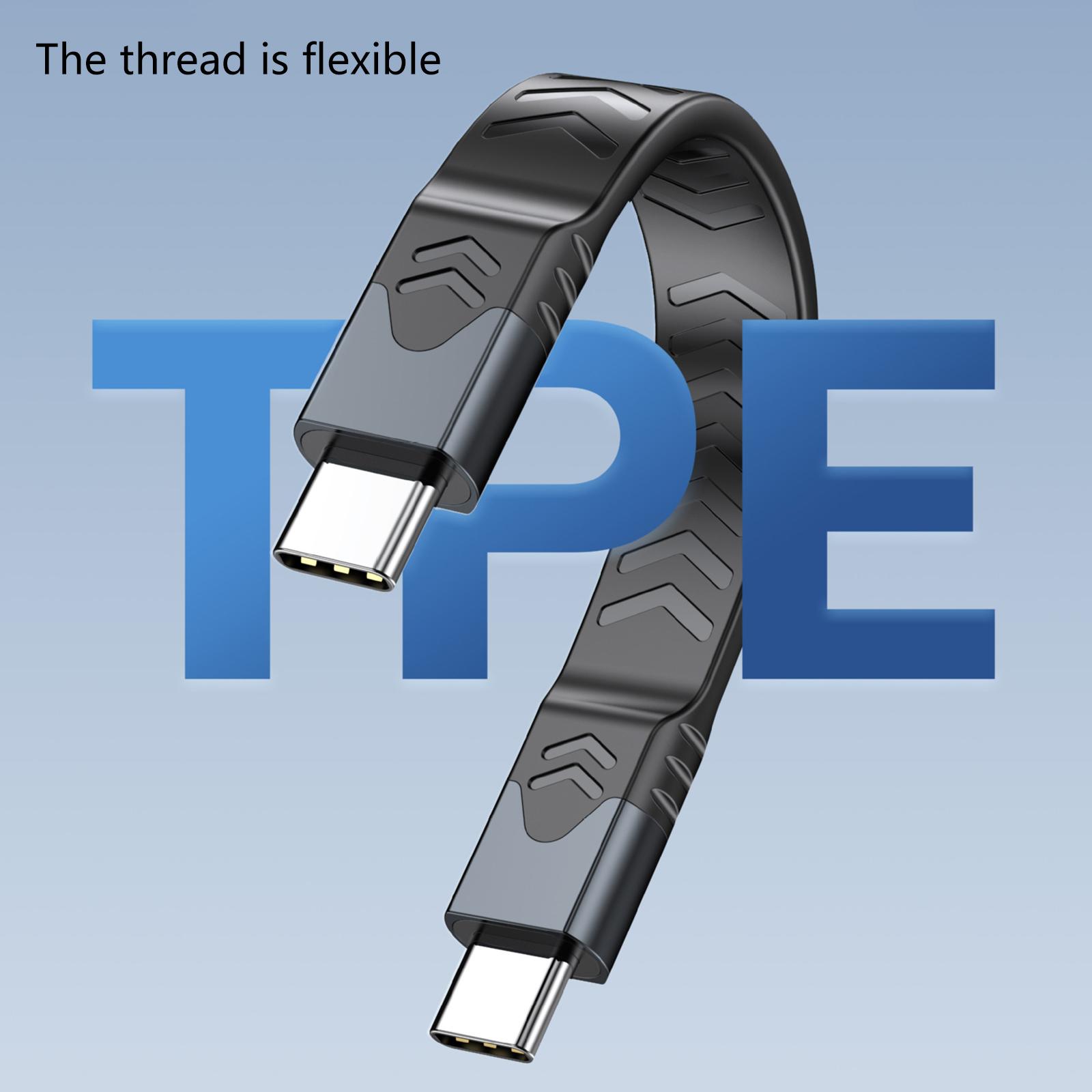 

USB C to USB C Cable PD240W Power Delivery 80Gbps Data Transfer for Quick Charging and 16K@60Hz Video Output Wire серый/синий