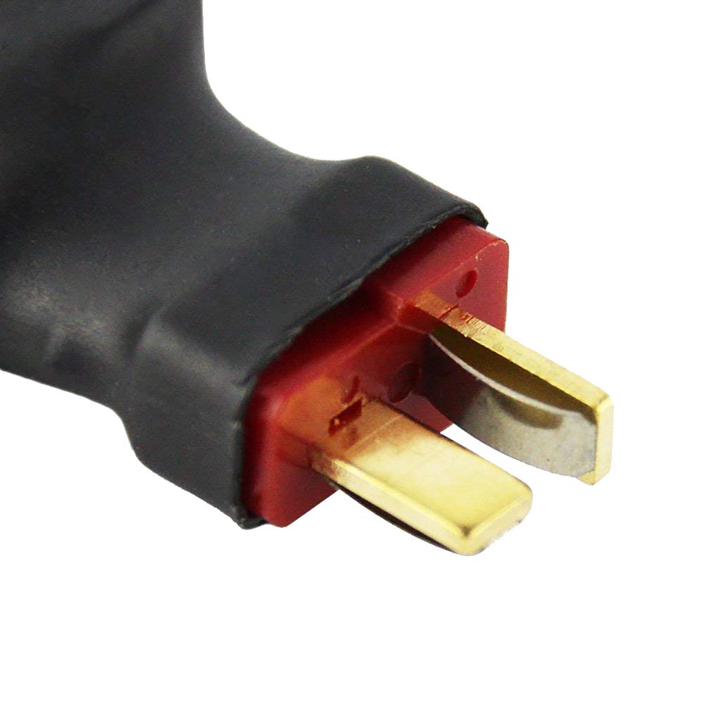 Boladge 2-Piece Male T-Connector to EC5 Female Connector Adapter and 2-Piece Female T-Connector to EC5 Male Connector Adapter for RC LiPo