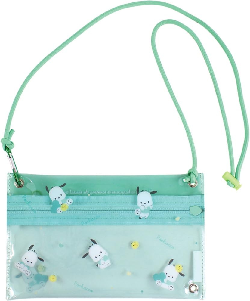 Factory Sanrio Clear Pouch with Shoulder Strap Pochacco C T's - SR-5544153P
