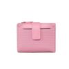 New Women's High-End Bi-Fold Zipper Wallet - Solid Color, Polyester Coin Purse