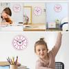 Kids Learning Clock 8-Inch Analog Clock For Classroom Wall Non Ticking Telling Time Teaching Clock Silent Learn To Tell Time