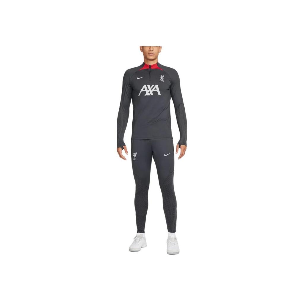 Nike X Liverpool FC Dri-Fit Letter Pattern Dry Comfortable Fitted Football Shirt Men Tops Black FD7090-063