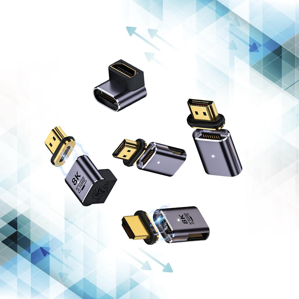 8K-Magnetadapter, Hochgeschwindigkeitsadapter, Adapter in mehreren Größen, unterstützt UHD2.1 8K60Hz 4K120Hz, verbessertes visuelles Erlebnis