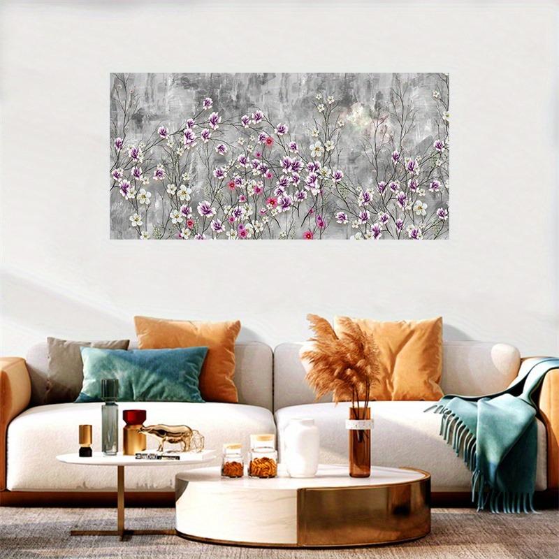 

Small White Purple Flowers Canvas Painting Posters and Prints Beautiful Wall Art Pictures for Modern Living Room Cuadros Decor 50x100cm