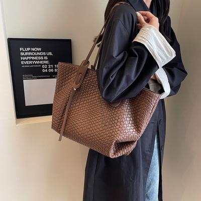 Large Capacity Handbags for Women  Winter PU Leather Fashion Trend Shoulder Side Bag Vintage Shopper Shopping Office Totes