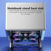 New Laptop Cooler Base Stand Foldable Laptop Cooling Pad Portable Adjustable Notebook Stand for 13-17.3 Inch with 4 Fans