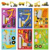 6er Pack Baufahrzeug DIY Gesichtsveränderungssticker Baufahrzeug Kinder Graffiti Puzzle Sticker