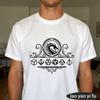Elegant Ornate Dragon  Dice Border Graphic Tee Unisexs Minimalist DD Inspired TShirt Gothic Dragon Emblem Shirt Unisex Cotton Tops
