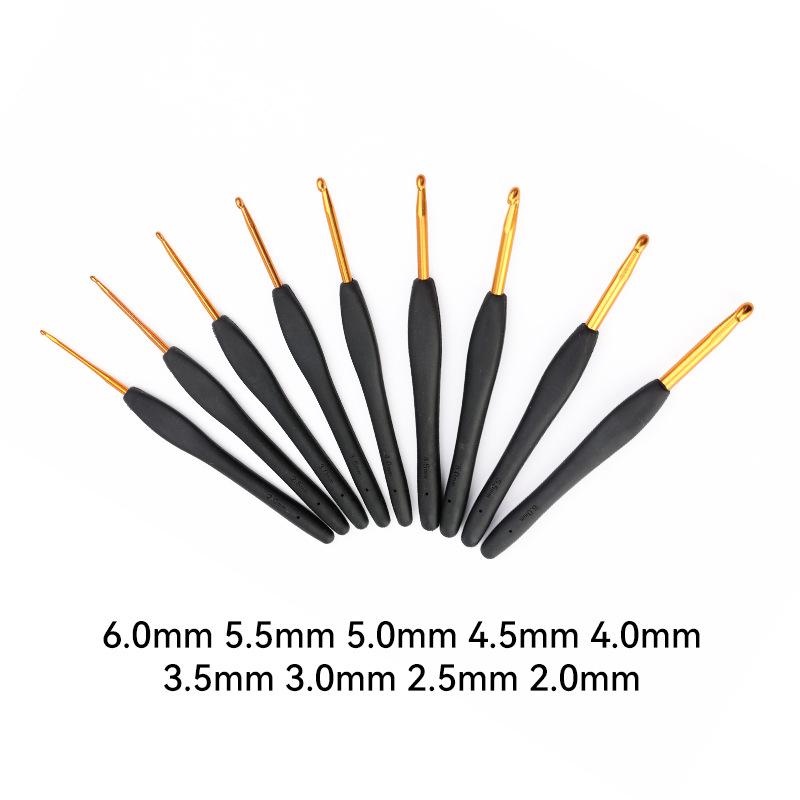 9PCS Crochet Hooks Set for Arthritic Hands,Ergonomic Crochet Hook Soft Crochet Needle 2.0-6.0mm Crochet Kit for Beginners