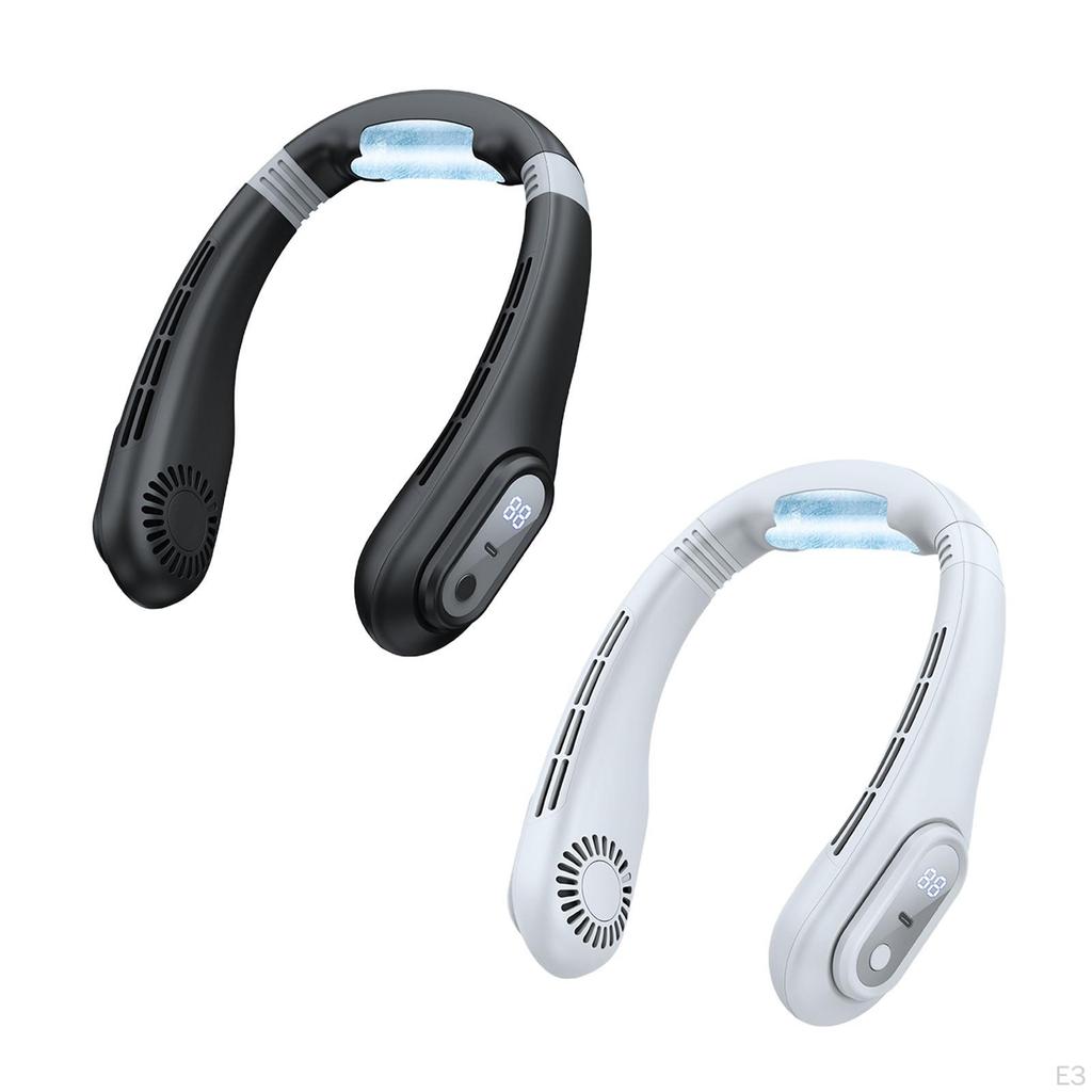 Hangings Air Cooling Fan Wearable 3 Speed Adjustable Bladeless Necklace for Office