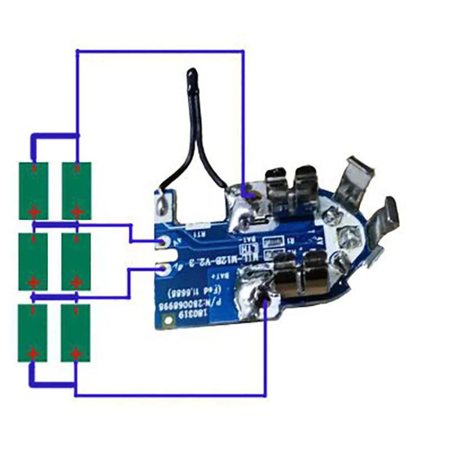 Lithium-ion Battery Plastic Casing PCB Protection Circuit Box Hhousing 6Ah Sticker For Milwaukee M-12 Li-ion Battery