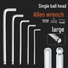 Extra Long Ball Head Hex Key Wrench, L-Shaped, 10-60mm, Industrial-Grade